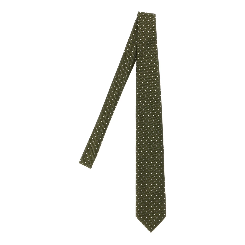 Tom Ford Men's Green Satin Polka Dot Tie