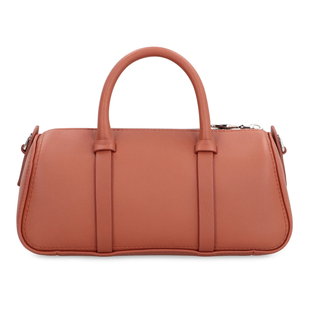 Longchamp Leren handtas met afneembare band Brown Dames