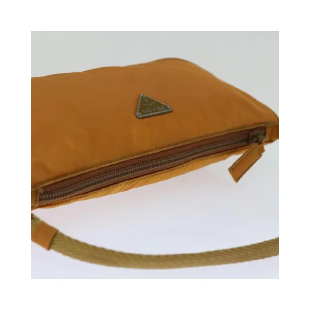 Prada Vintage Pre-owned Nylon prada-bags Orange Dames