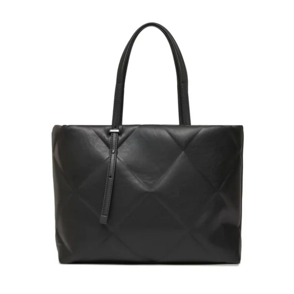 Calvin Klein Gewatteerde Tote Tas voor Vrouwen Black Dames