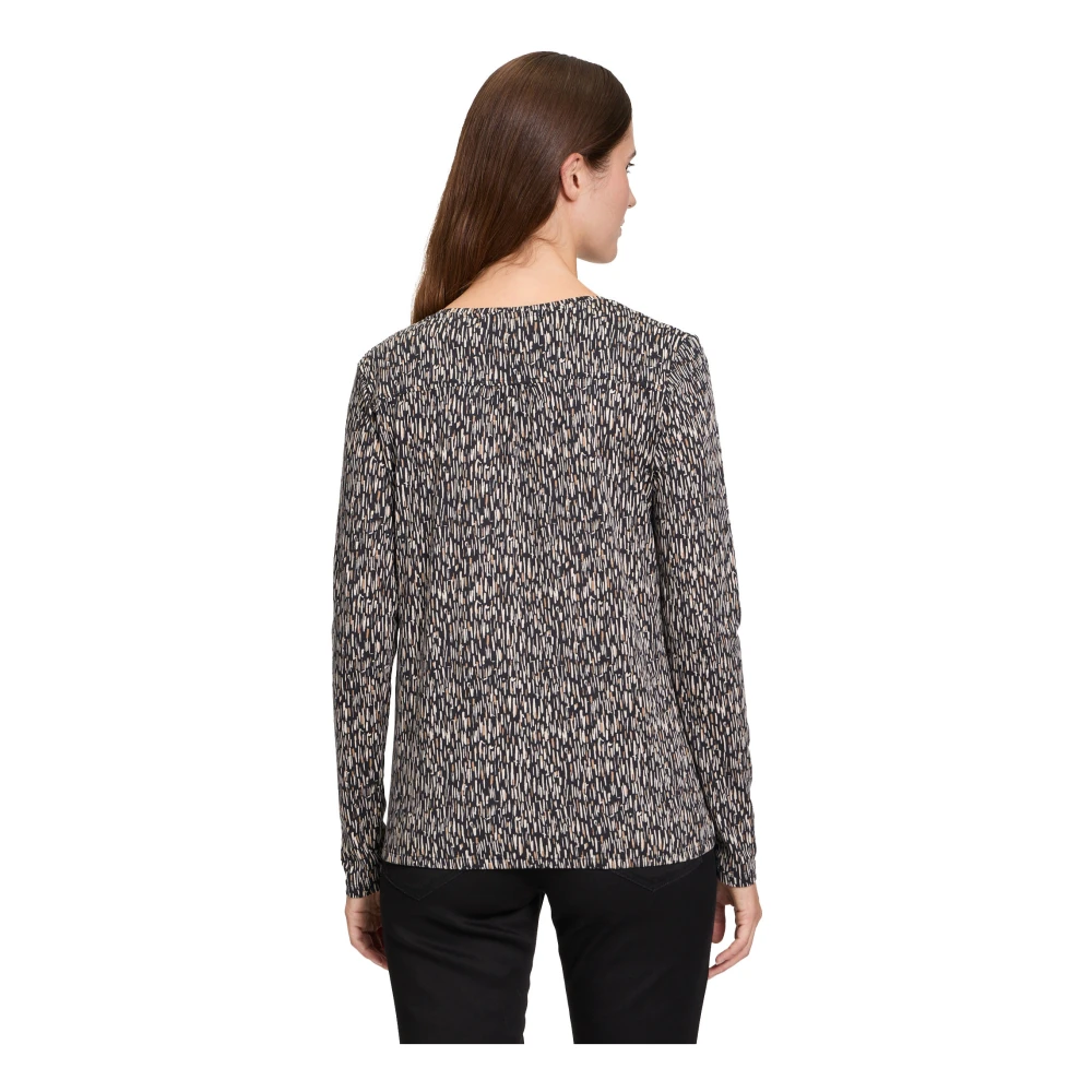 Betty & Co Blouse shirt met elastische taille Black Dames