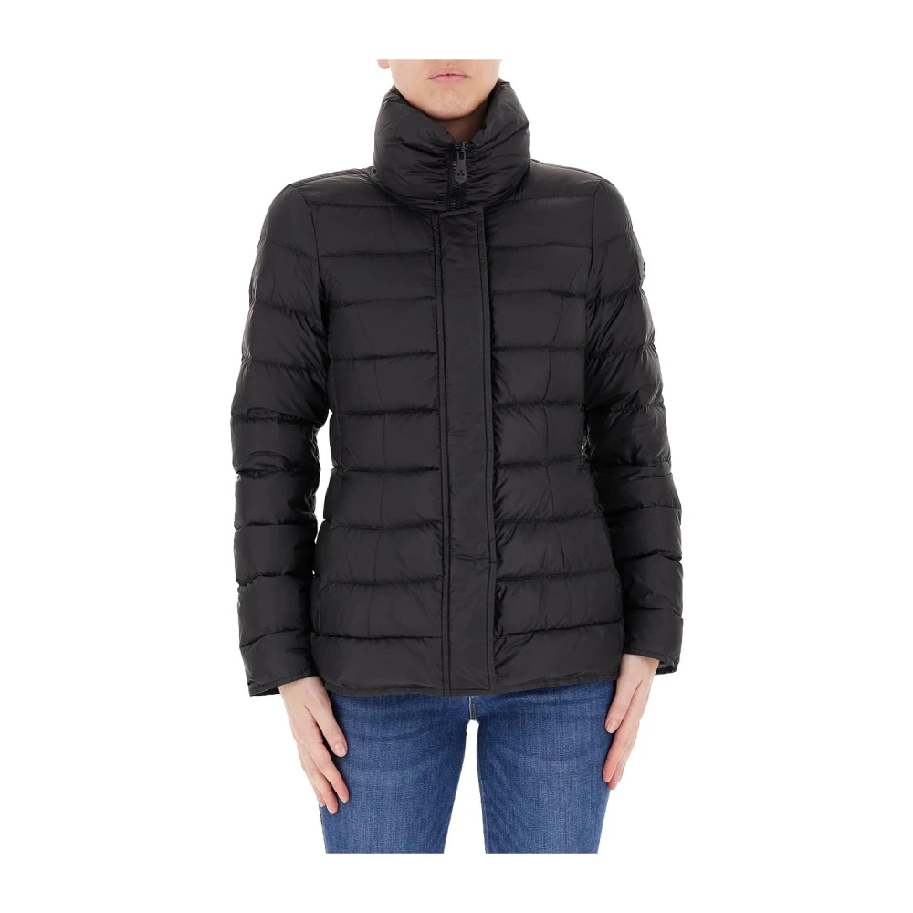 Peuterey Gewatteerde Polyester Parka Jas Black Dames