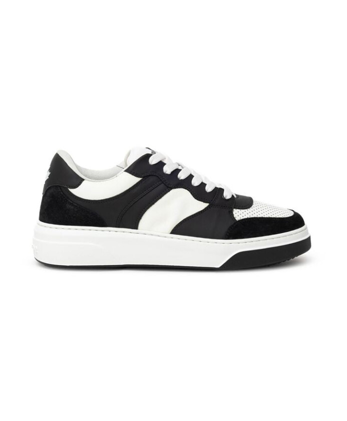 sneaker-en-cuir-noir-et-blanc