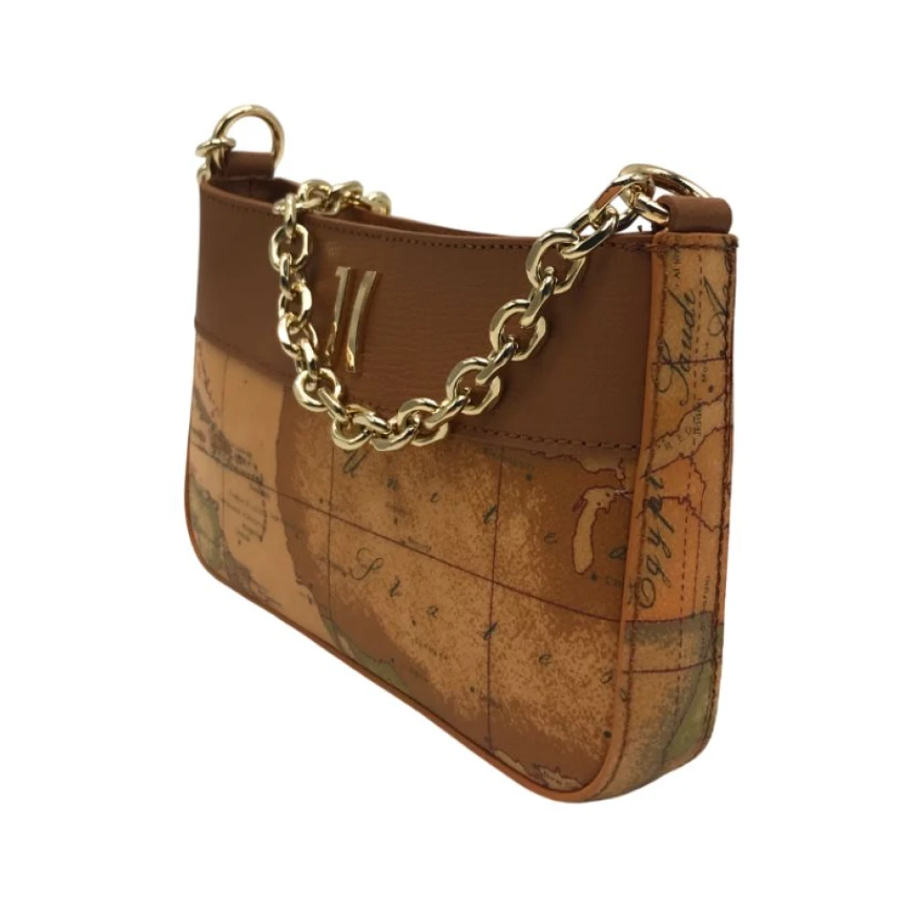 Alviero Martini 1a Classe Geoclassic Schoudertas met Kettinghengsel Brown Dames
