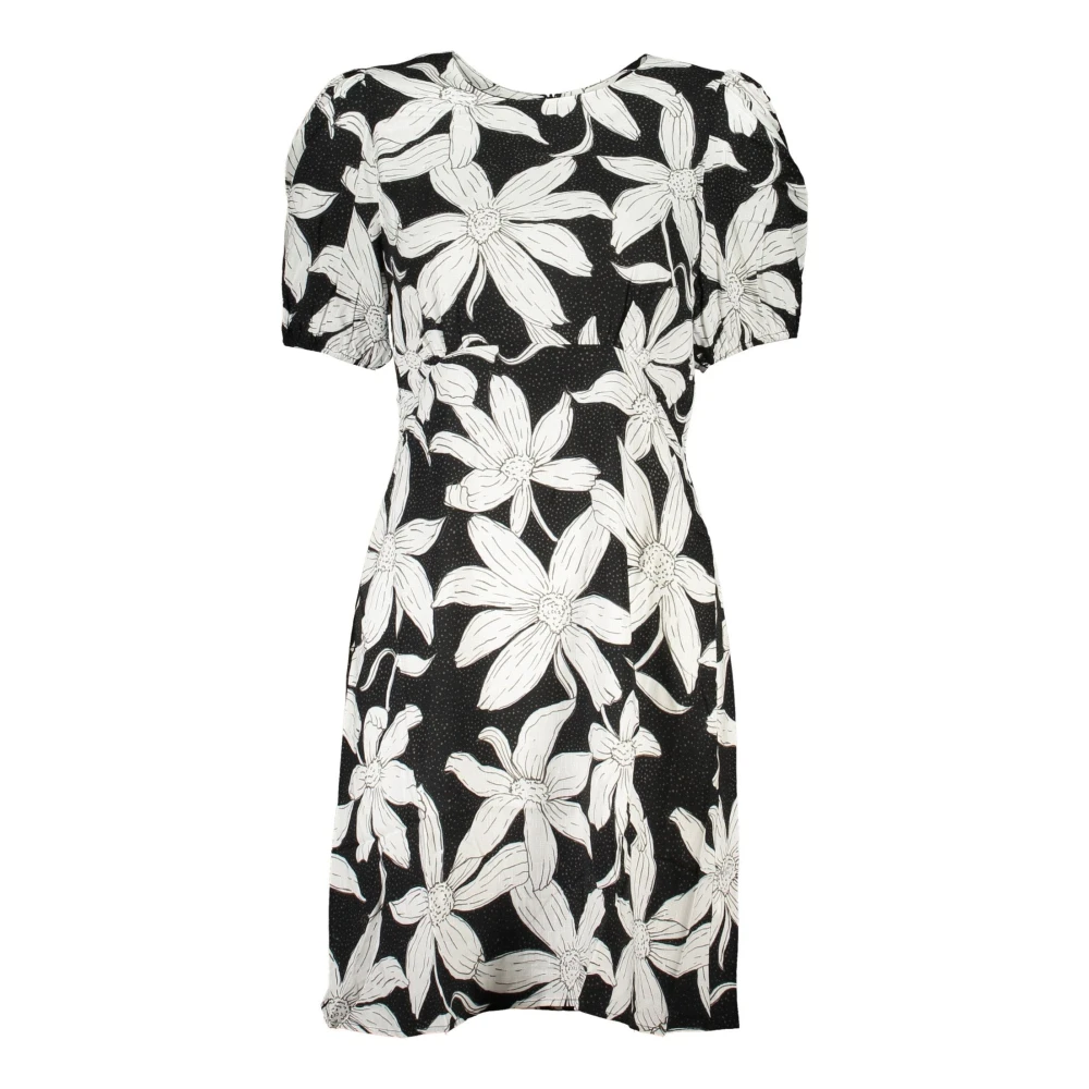 Desigual Korte Zwarte Jurk met Korte Mouwen Black Dames