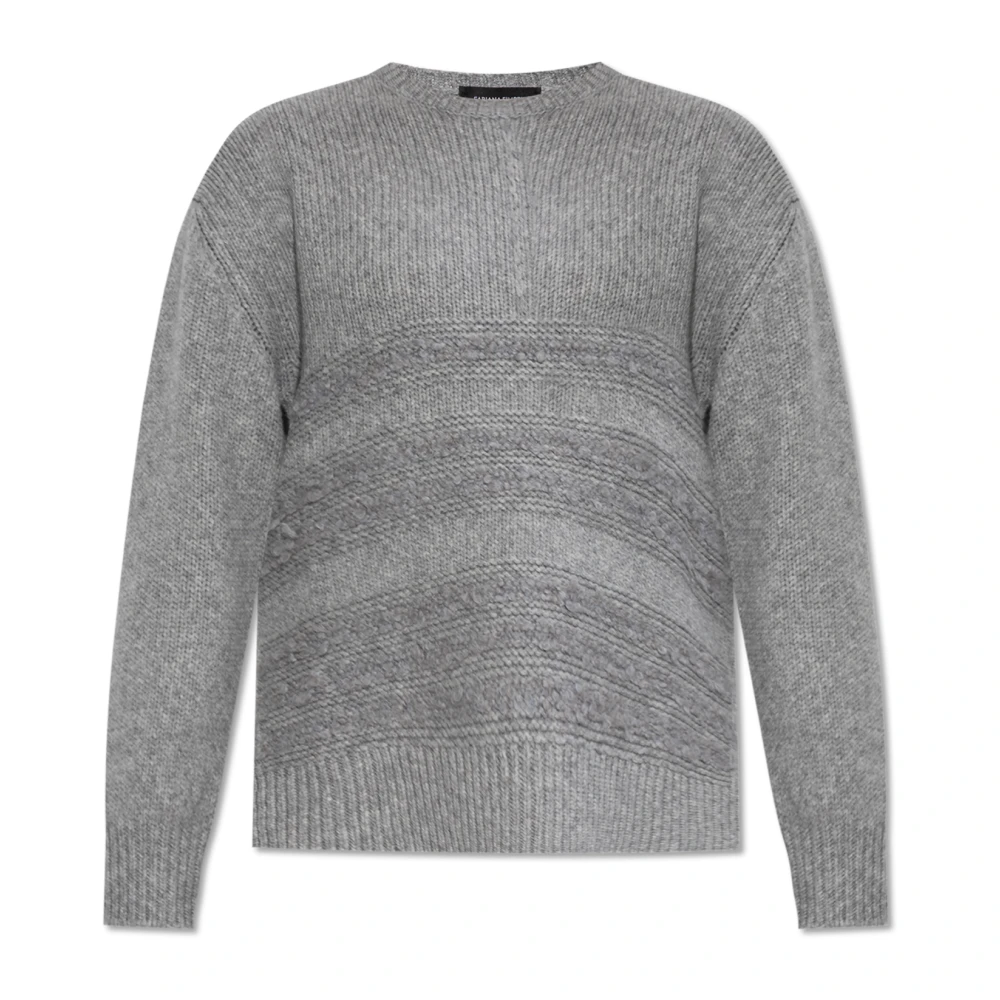 Fabiana Filippi Gray Jumper With Side Slits - Female - Round-Neck Knitwear - 2XS - Knitwear