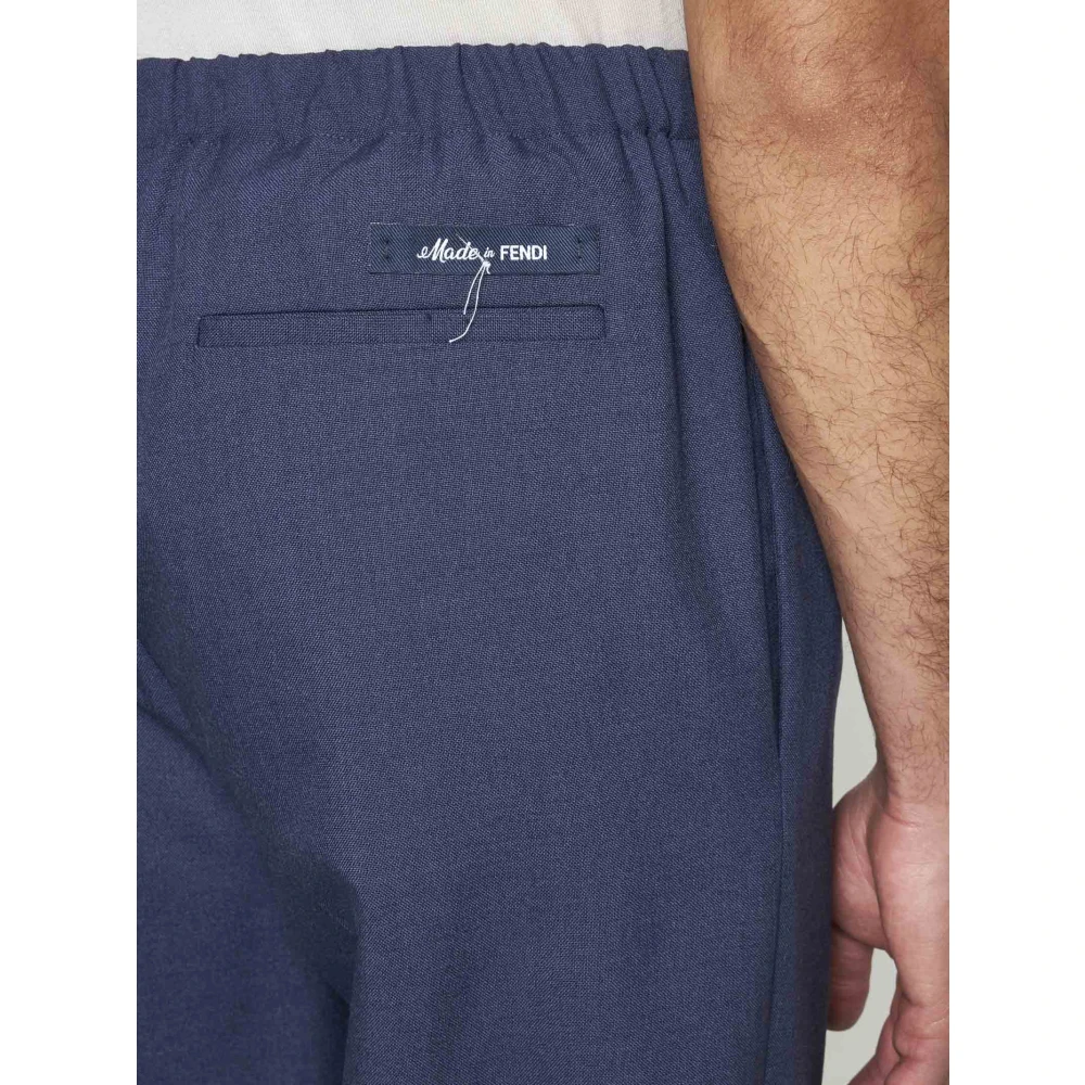Fendi Stijlvolle Broek Blue Heren