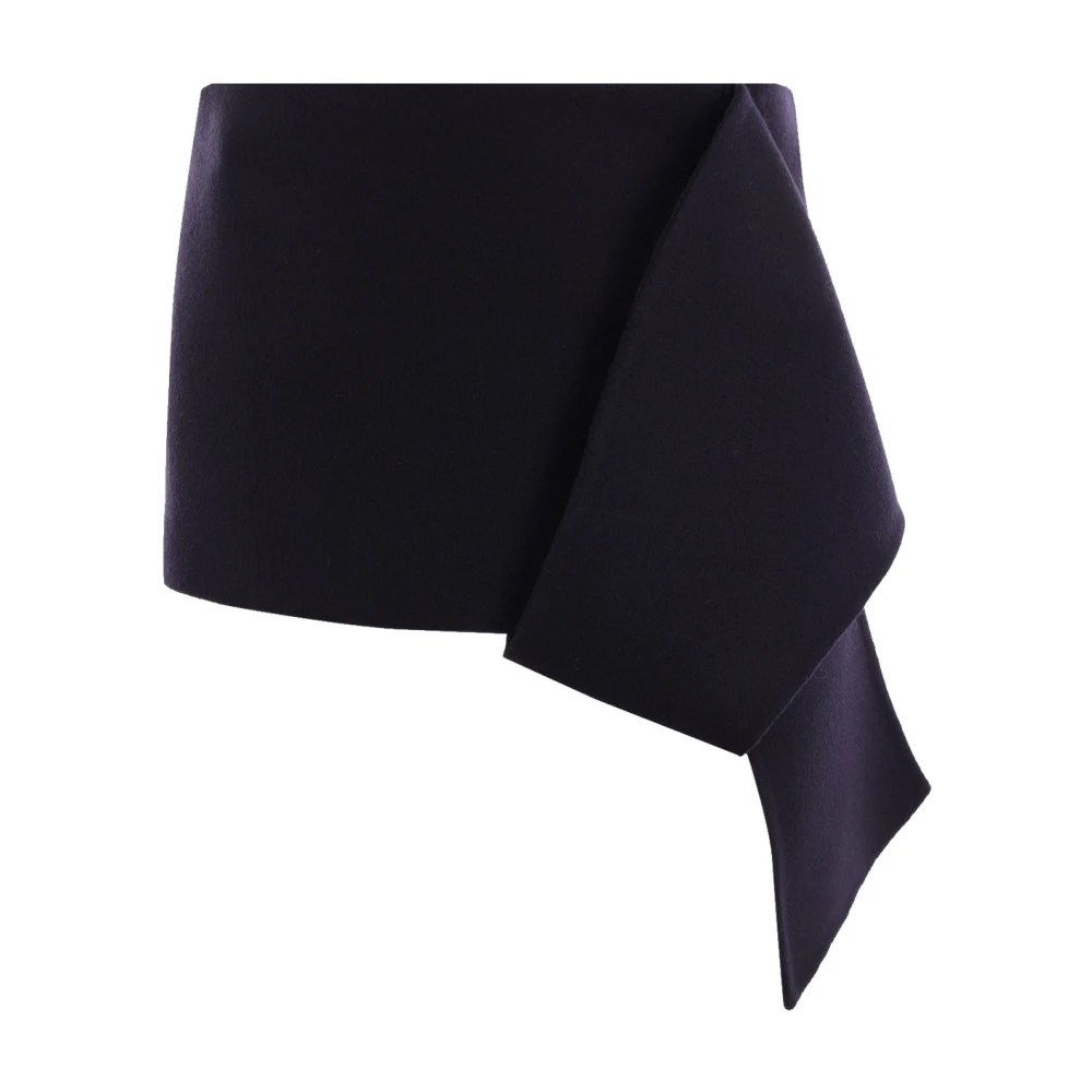 Prada Wollen Mini Rok Blue Dames