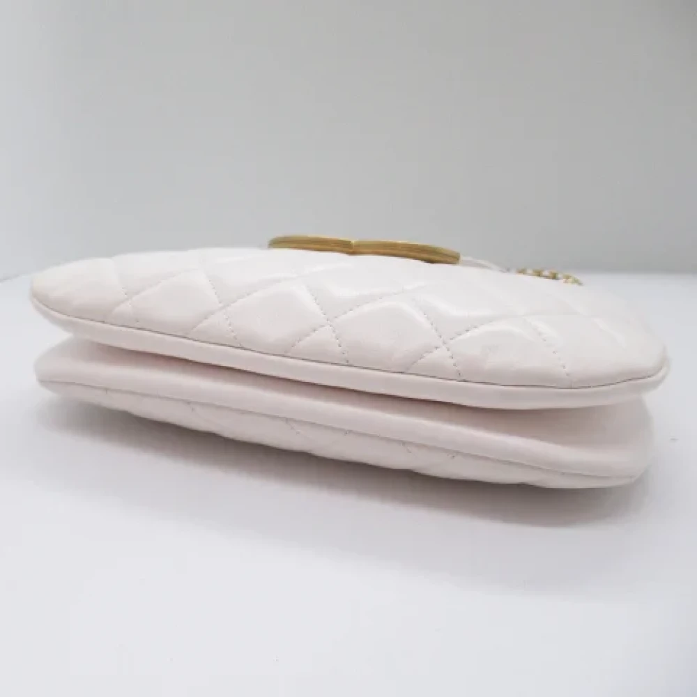 Chanel Vintage Pre-owned Leather shoulder-bags White Dames