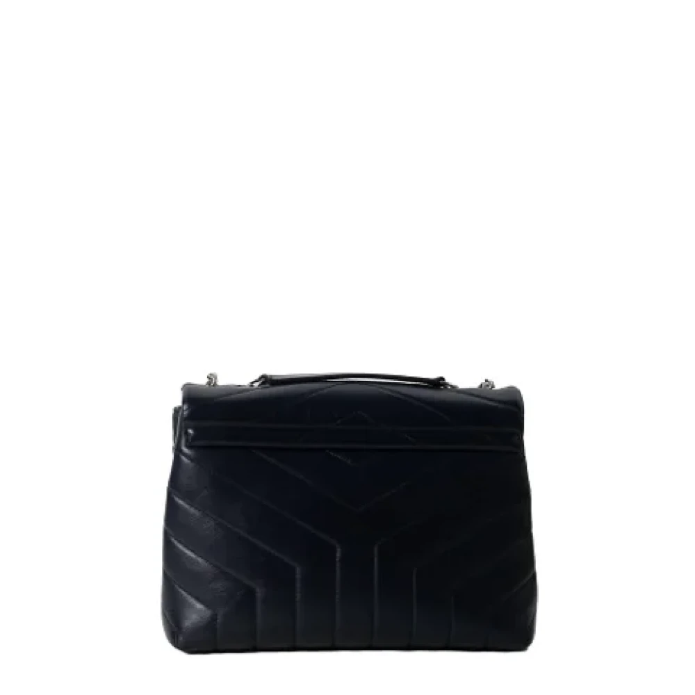 Yves Saint Laurent Vintage Pre-owned Leather shoulder-bags Blue Dames