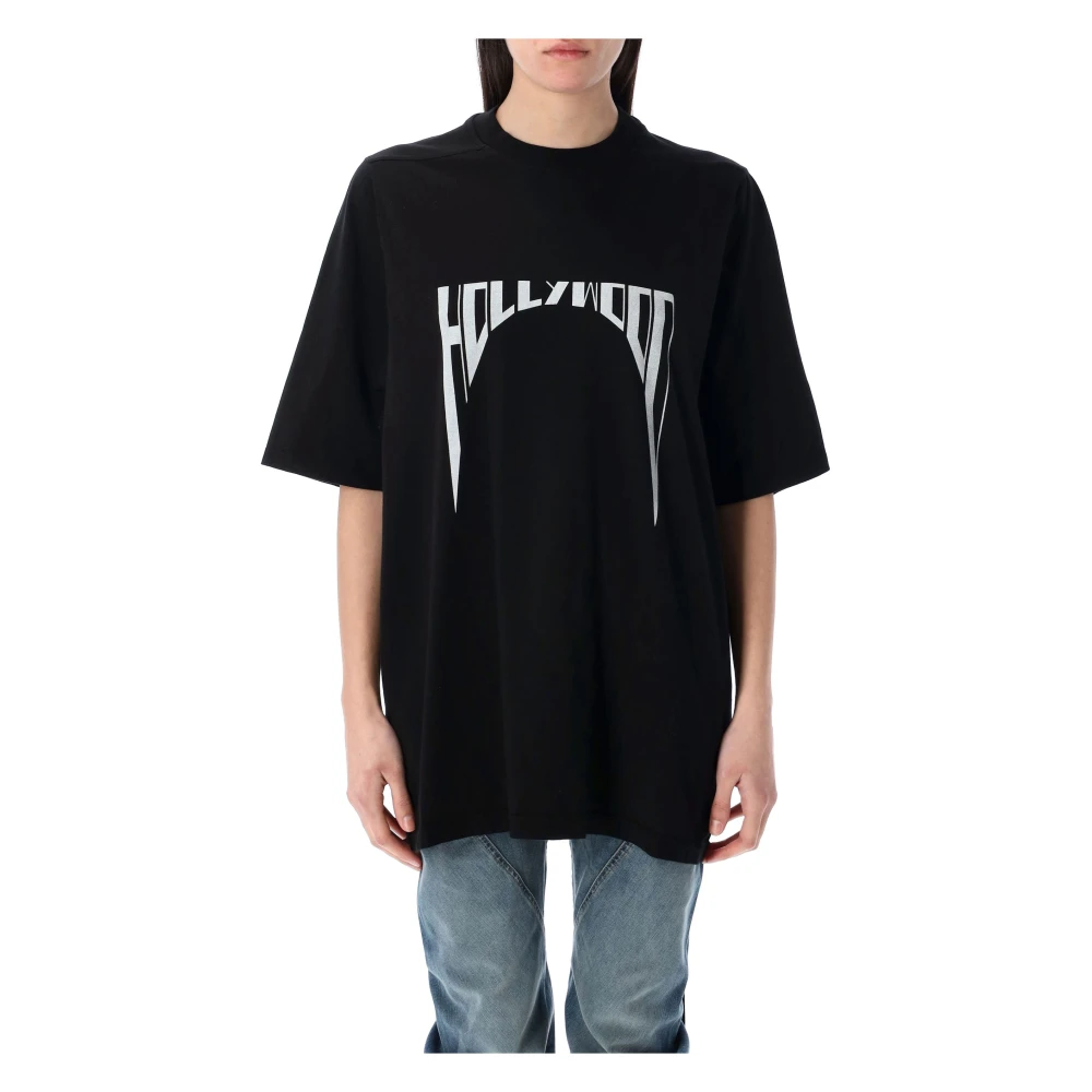 Rick Owens Zwarte Milk T-shirt Jumbo Ss25 Black Dames