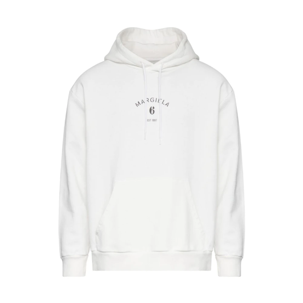 Mm6 Maison Margiela Women's White Mannequin Print Hooded Sweatshirt - Hoodies - L - Sweatshirts & Hoodies