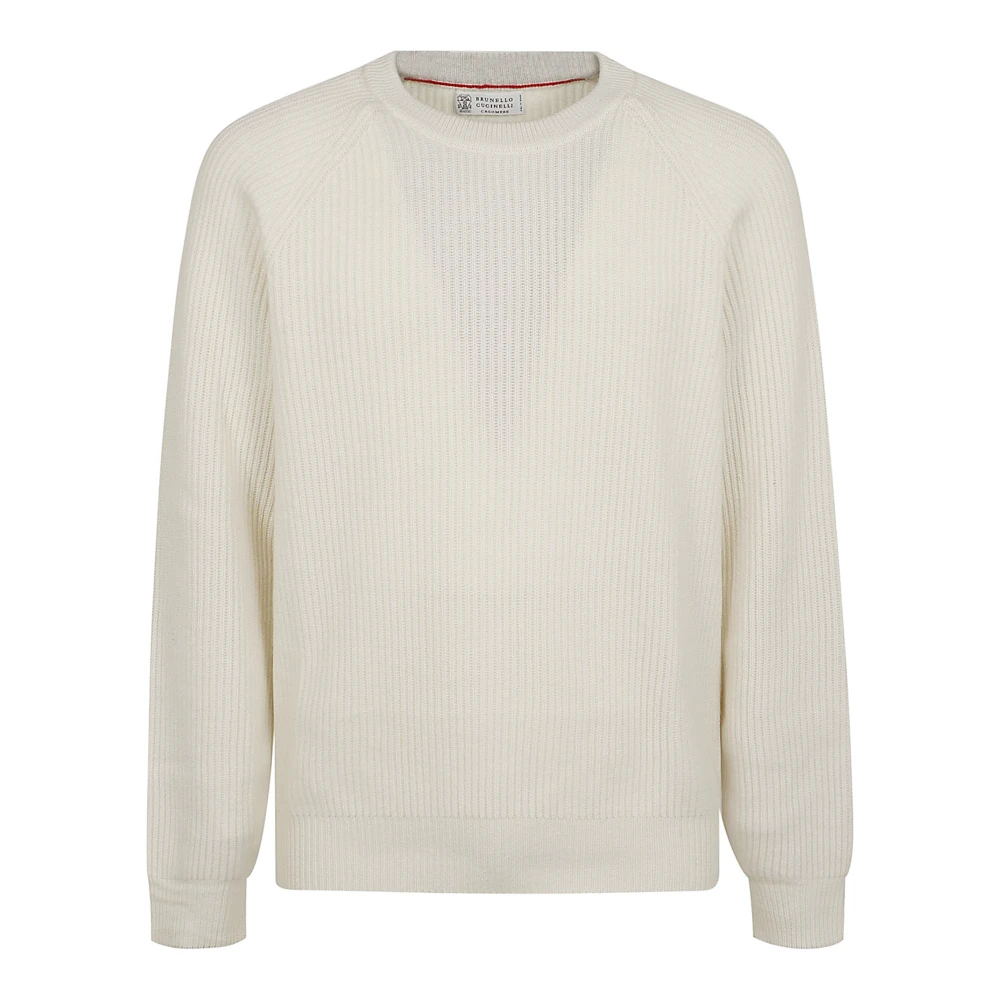 BRUNELLO CUCINELLI Luxe Cashmere Sweater White Heren