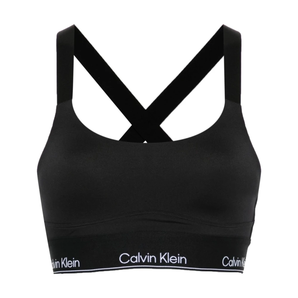 Calvin Klein Zwarte Sporttop voor Vrouwen Black Dames