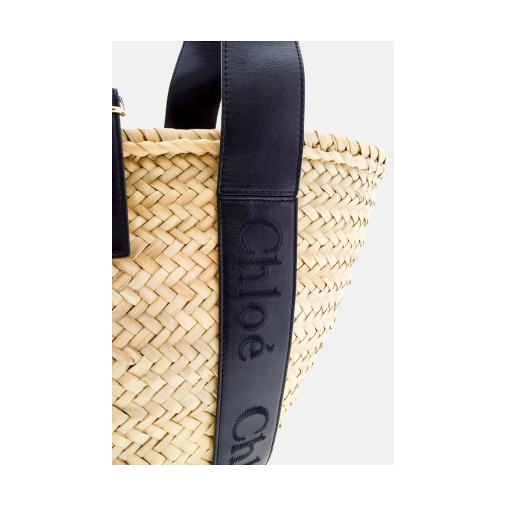 Chloé Mandje Medium Zwarte Handtas Beige Dames