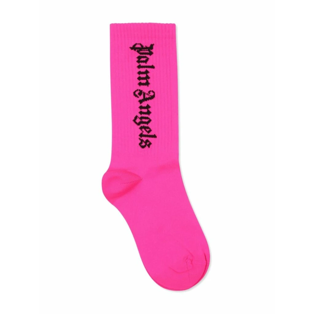 Palm Angels Barn Höga Strumpor Fuchsia Fluo Svart Pink, Flicka