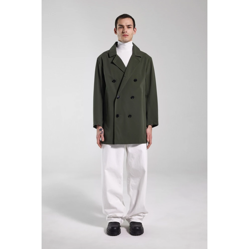 Stutterheim Klassieke Dubbel-Borst Regenjas Green Heren