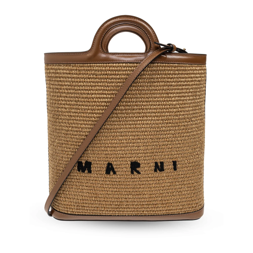 Marni Tropicalia shopper tas Brown Dames