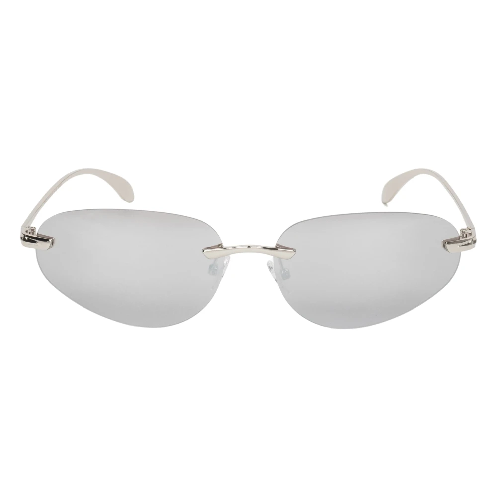 Estro Gray Sunglasses, Female, One Size, Narrow Rimless Sunglasses