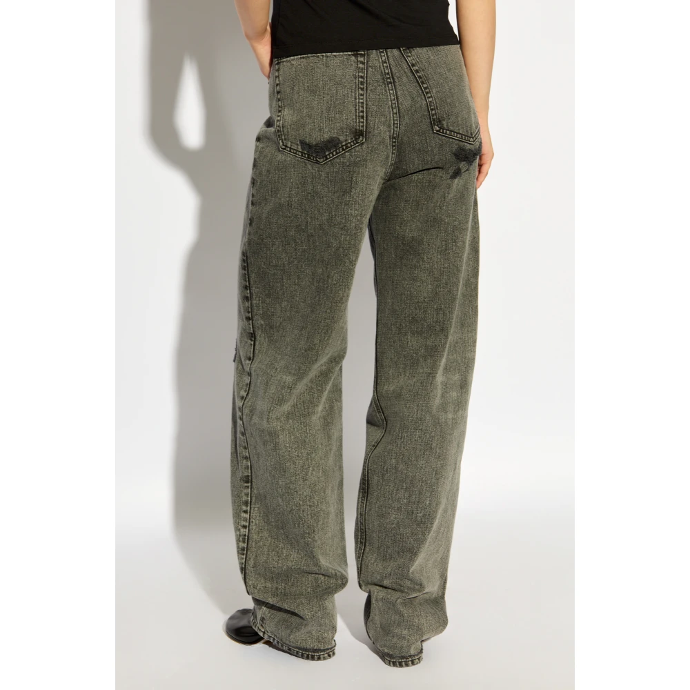 MM6 Maison Margiela Wide-Leg Jeans Black Dames