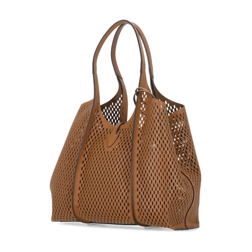 TOD'S Bruine leren winkeltas met Pochette Brown Dames