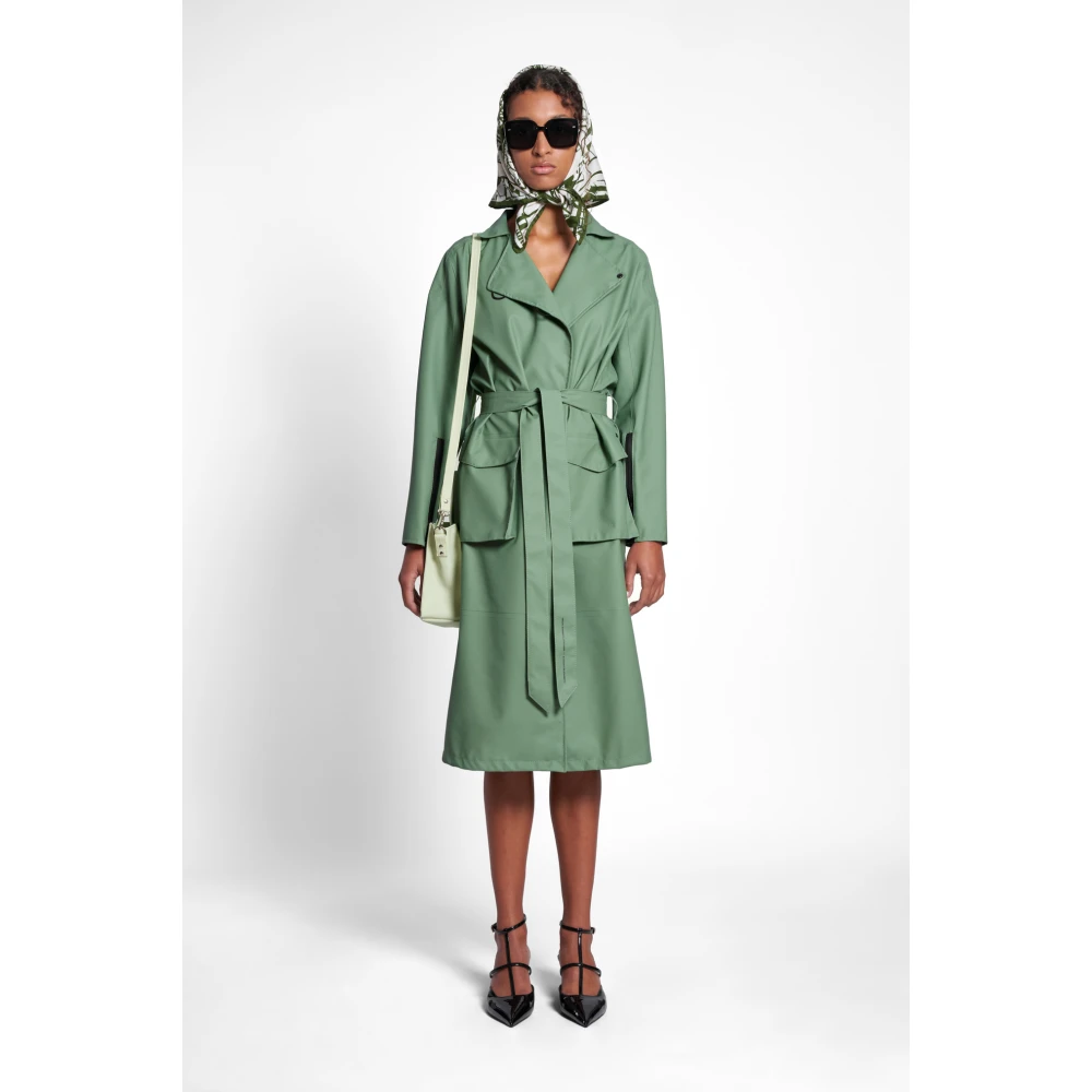Stutterheim Gebelde Trenchcoat met Modern Ontwerp Green Dames