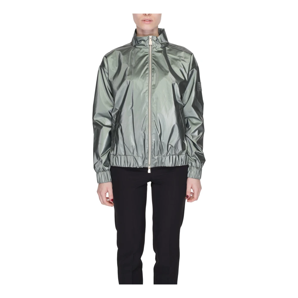 Suns Light Jackets, Female, Xl, Zip-Up Blazer With Front Pockets Green