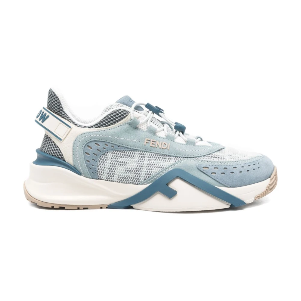 Fendi Blue Sneakers, Female, 7 Uk, Flow Trainers
