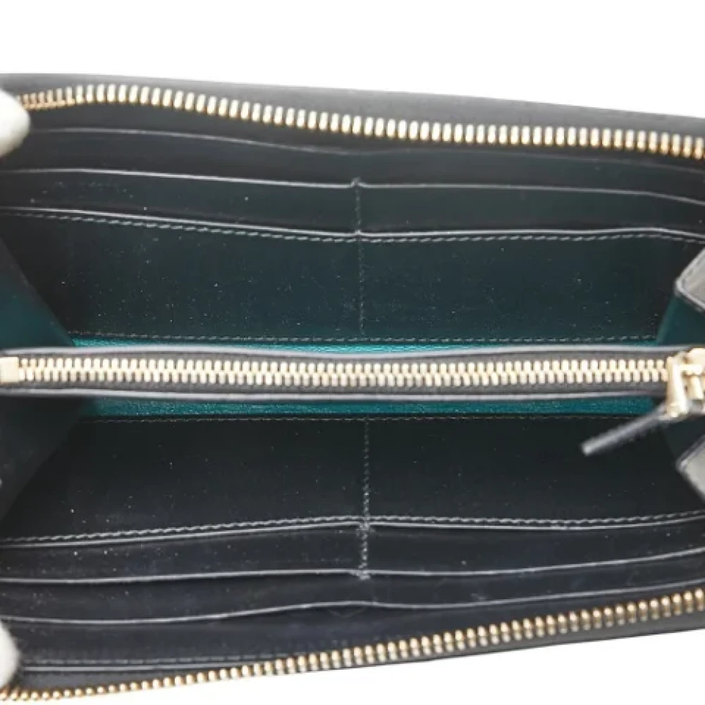 Bvlgari Vintage Pre-owned Leather wallets Black Dames