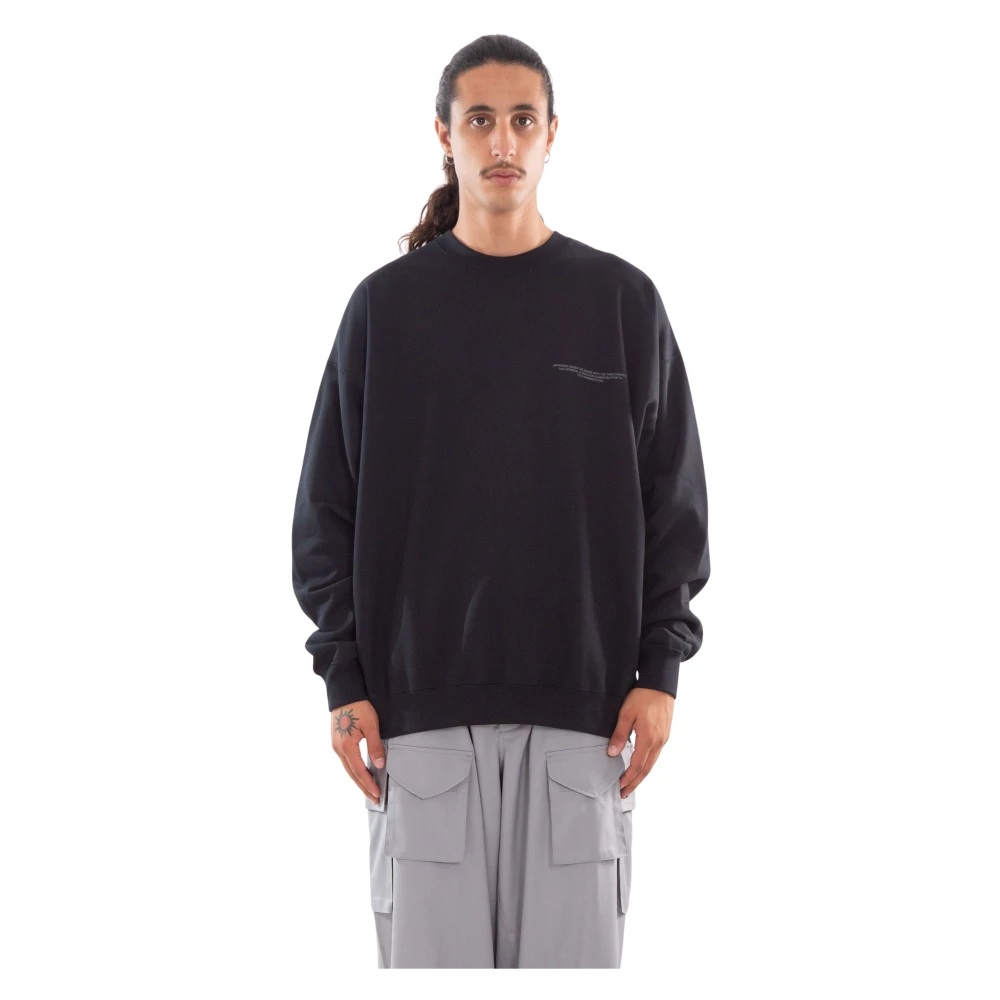 Y-3 Zwart Faded Logo Sweatshirt Black Heren