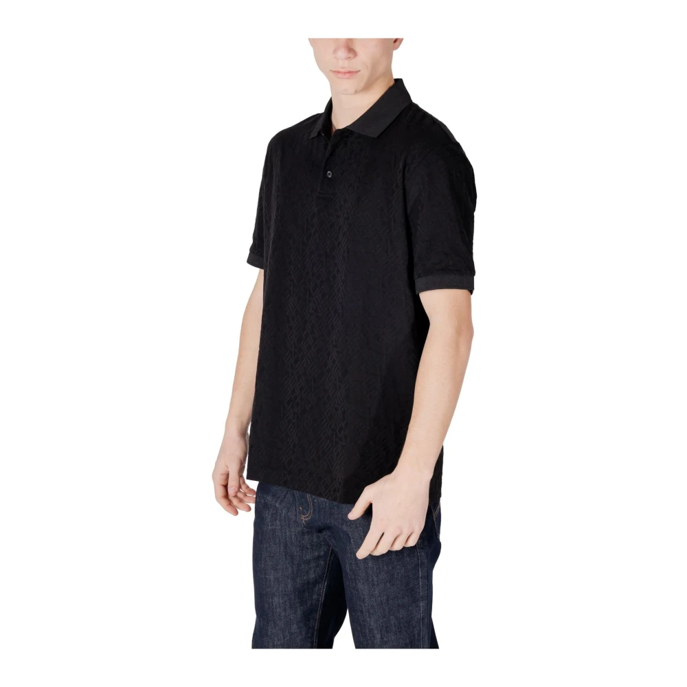 Armani Exchange Klassieke Polo Shirt met Korte Mouwen Black Heren