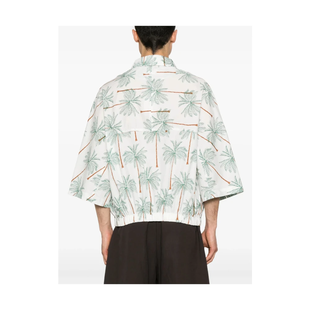 Jacquemus Wit Grafisch Print Shirt Elastische Zoom White Heren