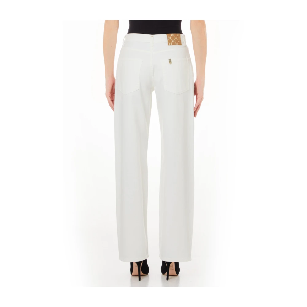 Liu Jo Witte Straight Broek voor Vrouwen White Dames