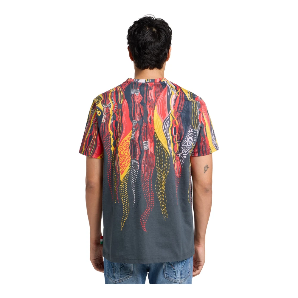 carlo colucci Pixel Gebreid T-Shirt Multicolor Heren