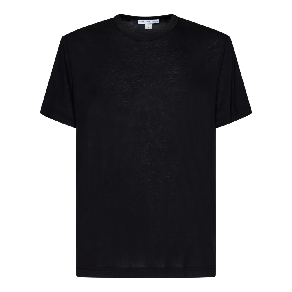 James Perse Zwart Crewneck T-Shirt Black Heren