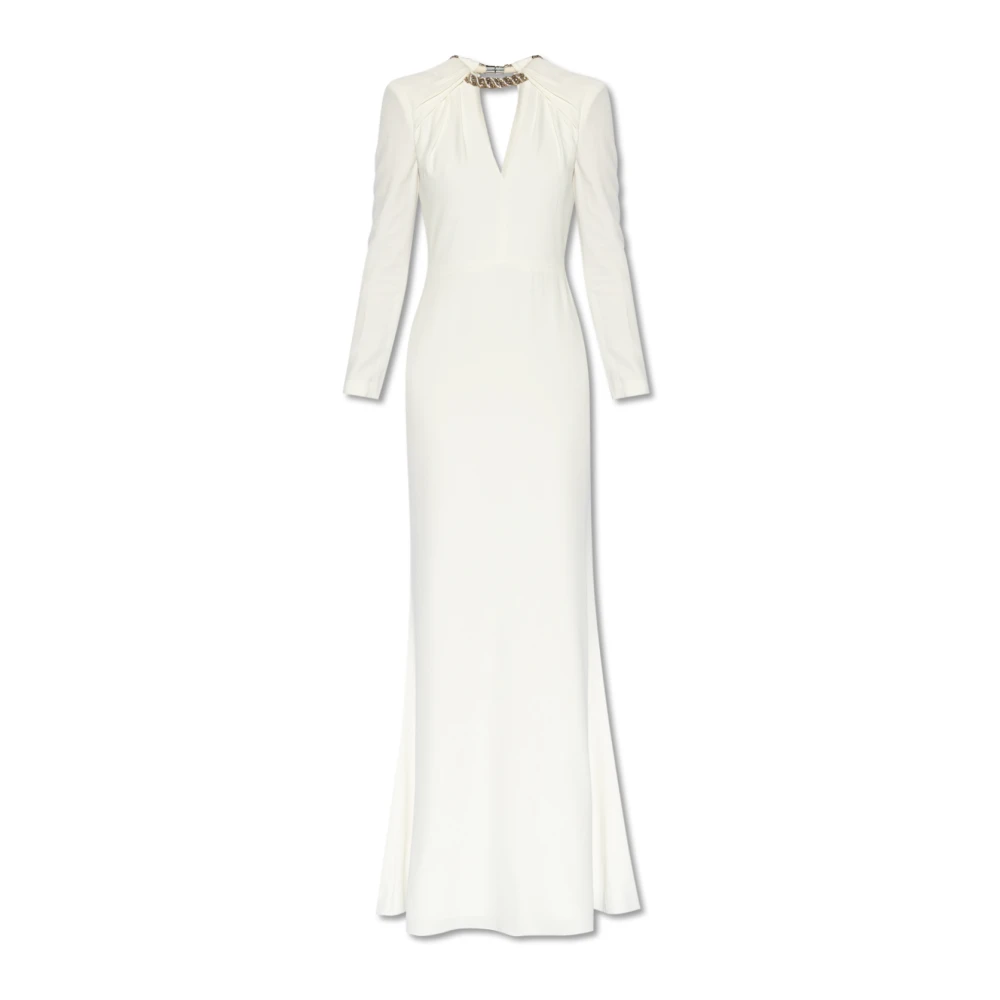 Alexander mcqueen Maxi-jurk met kettingdetail White Dames