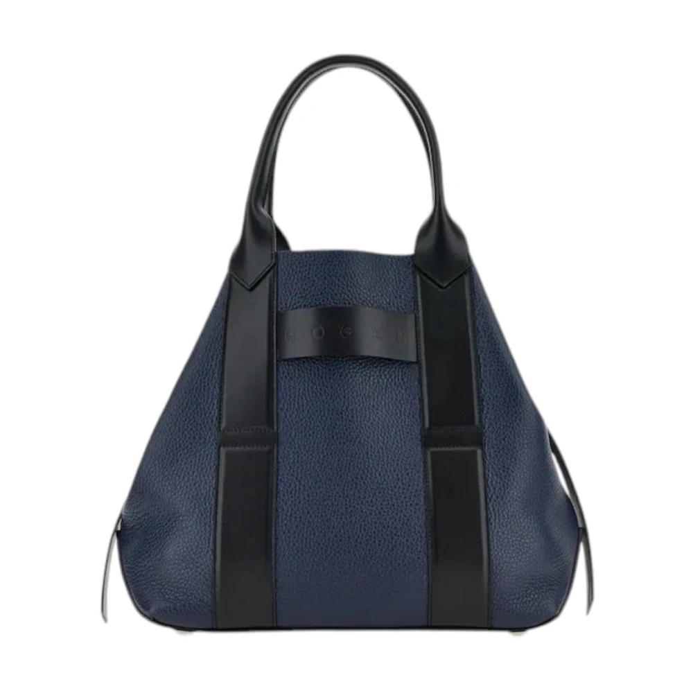 Hogan Blauwe Leren Winkel Tas Blue Dames