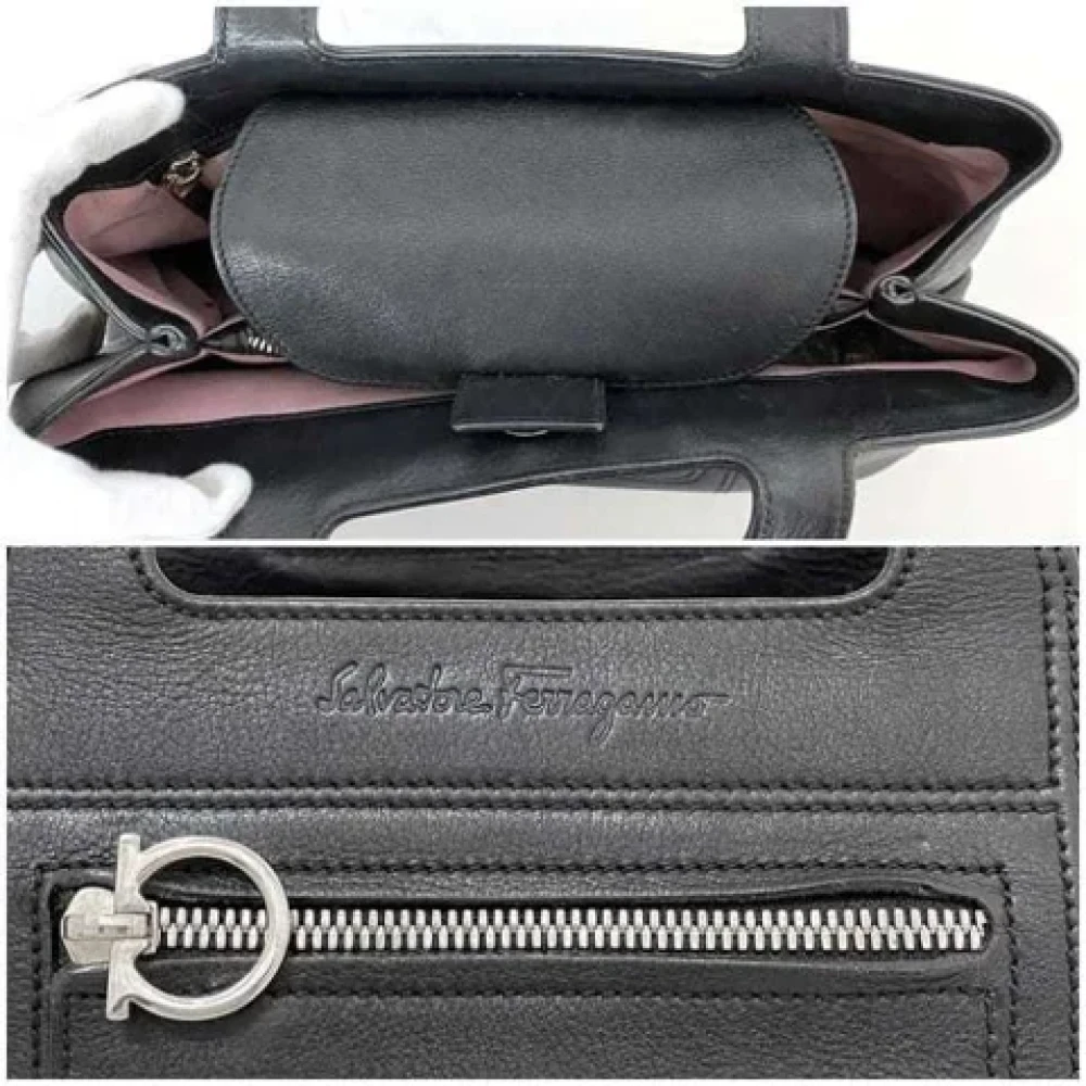 Salvatore Ferragamo Pre-owned Leather handbags Black Dames