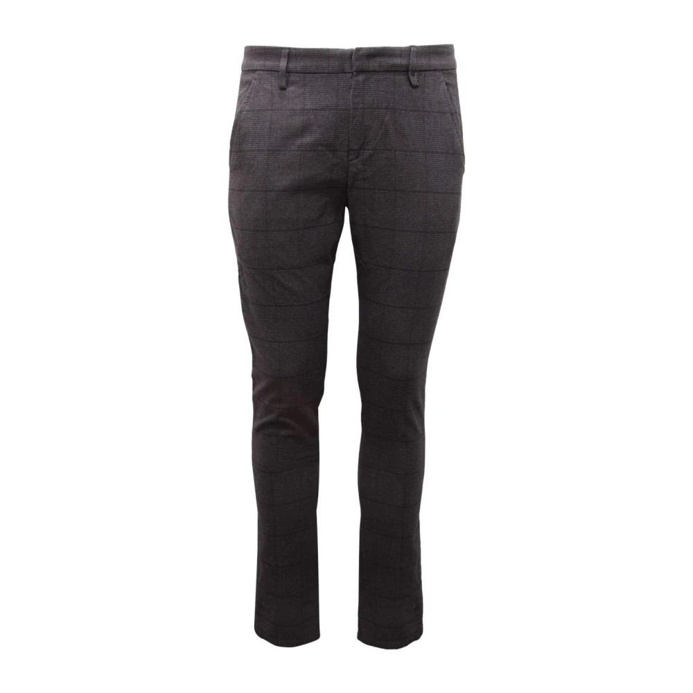 Dondup Men's Gray Slim-Fit Trousers, W35, Slim-Fit Trousers