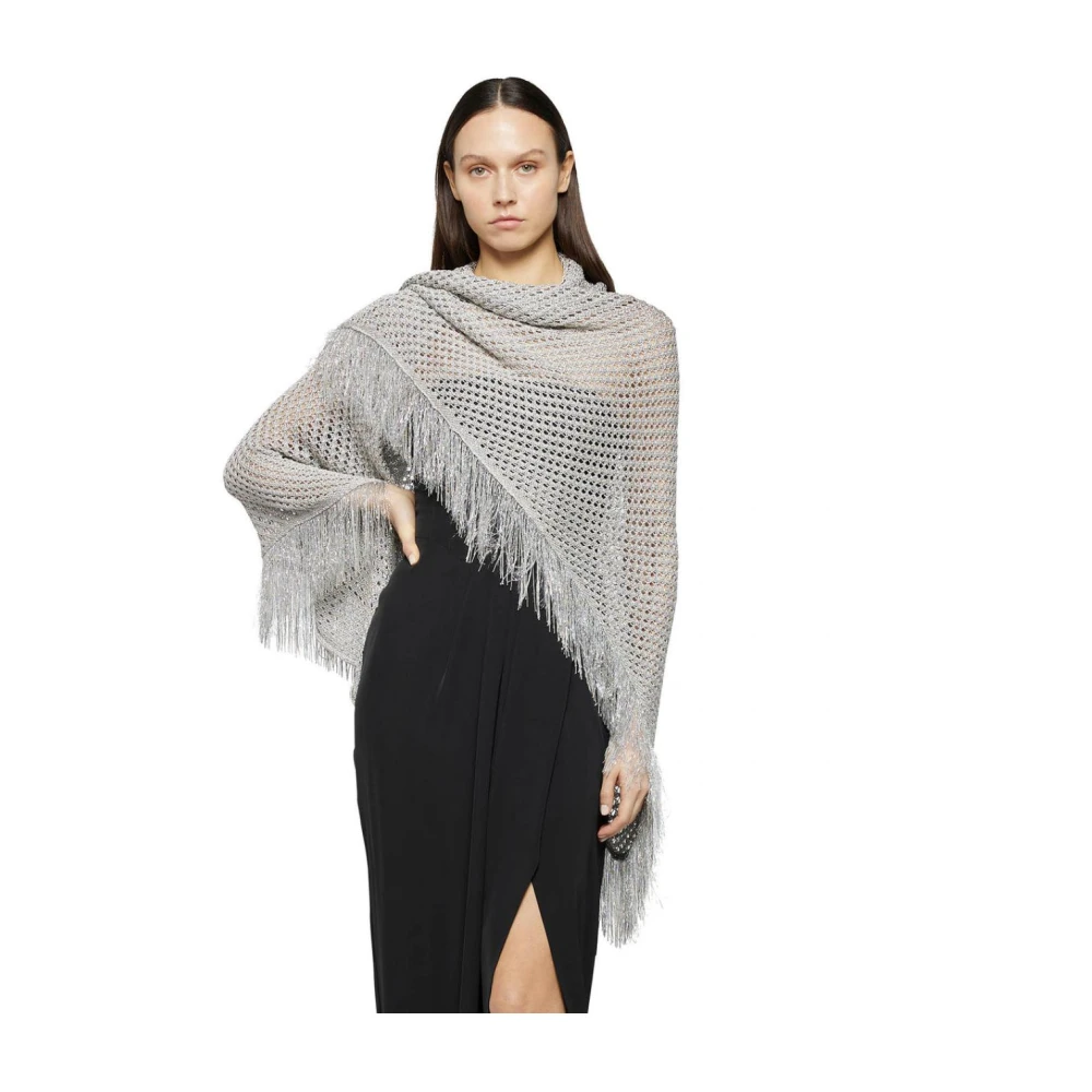 Simona Corsellini Viscose Sjaal Gray Dames