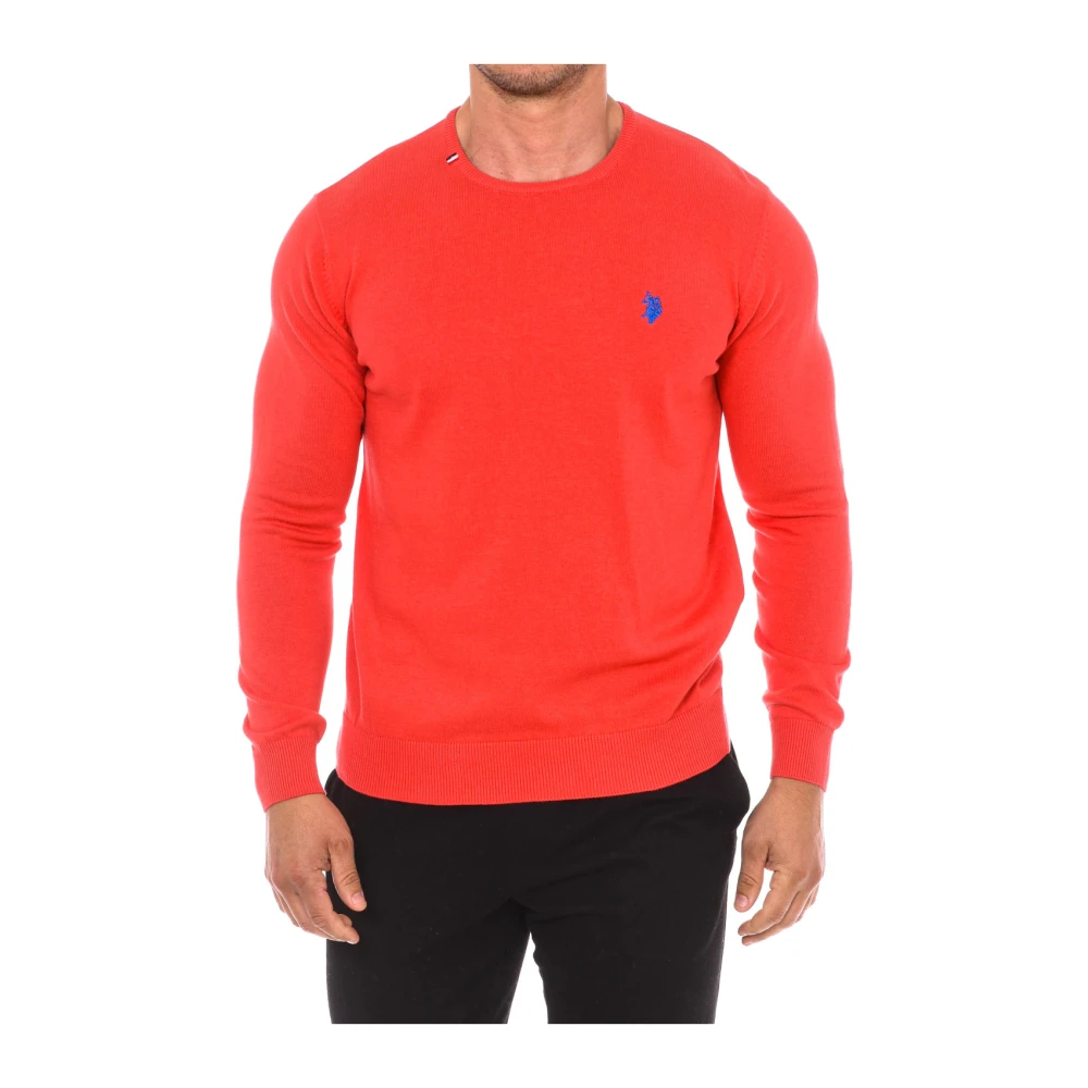 U.s. Polo Assn. Mannelijk Rood Ronde Hals Lange Mouw Jersey