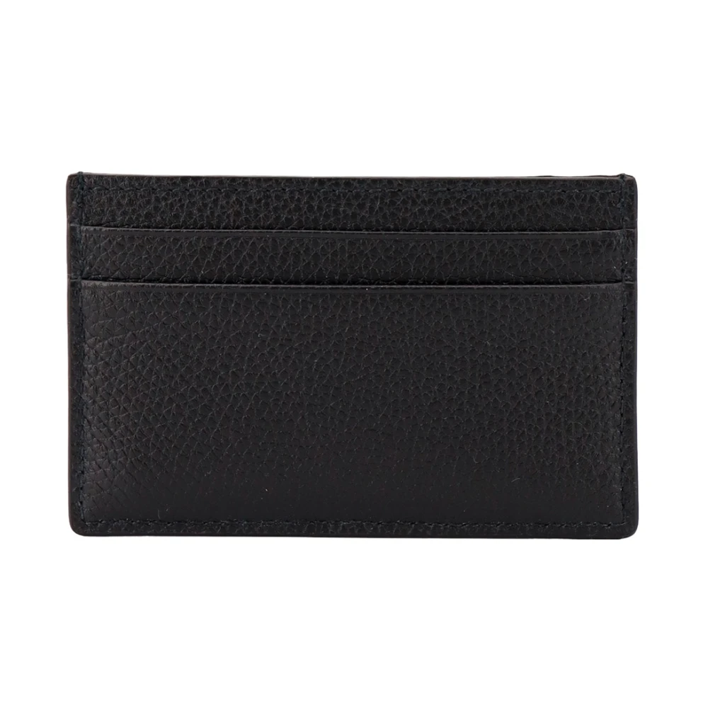 alexander mcqueen Leren kaarthouder met vakken Black Heren