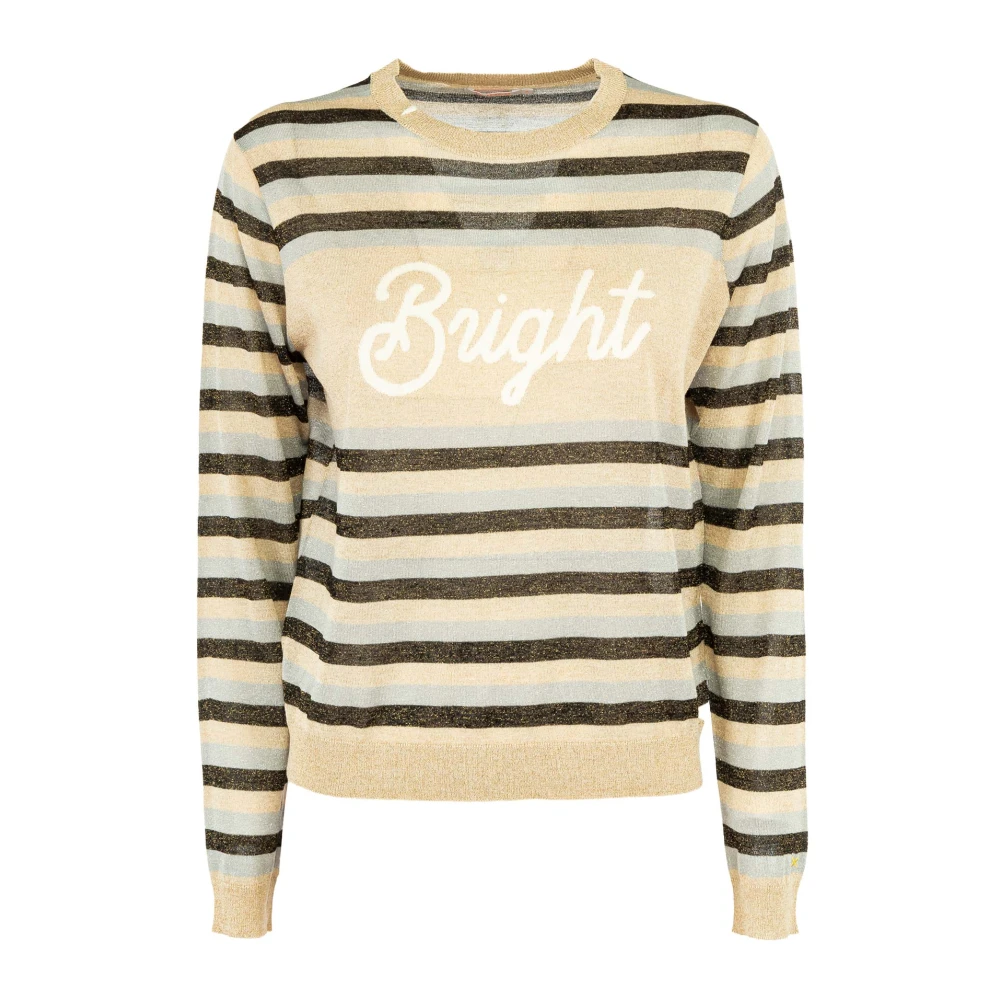 Sun68 Gestreepte dames trui Beige Dames