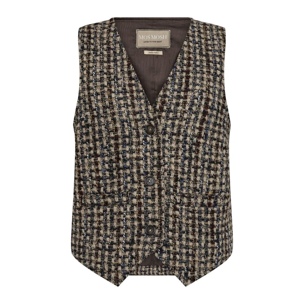 MOS MOSH Elice Vest Blazer Rain Drum Brown Dames