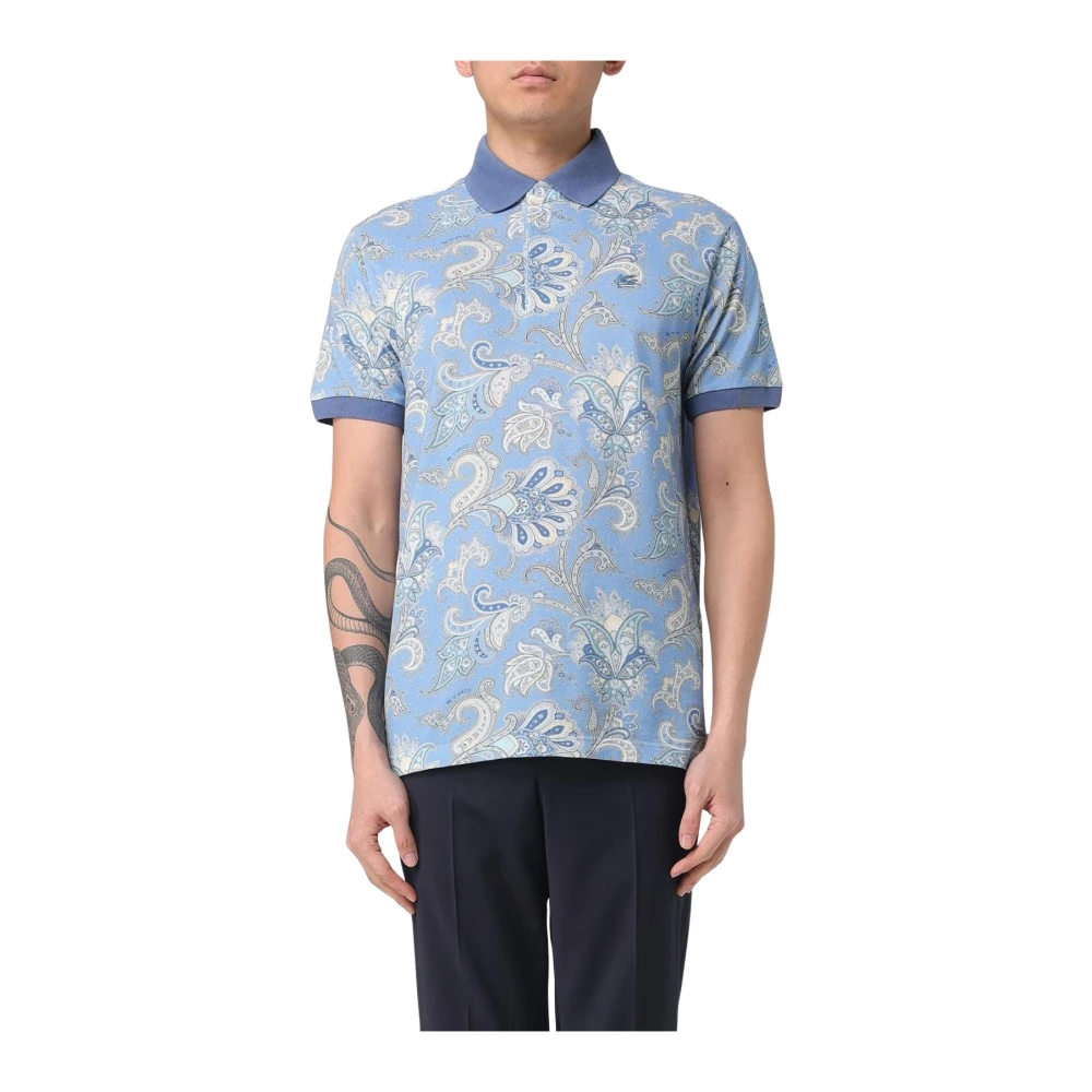 Etro Men's Multicolor Polo Shirts, S, Paisley Polo Shirt