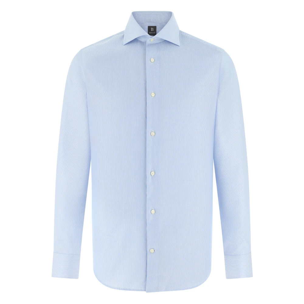 Boggi Milano Uomo Blu - Twill Windsor Collar Shirt - Shirts - 2XL