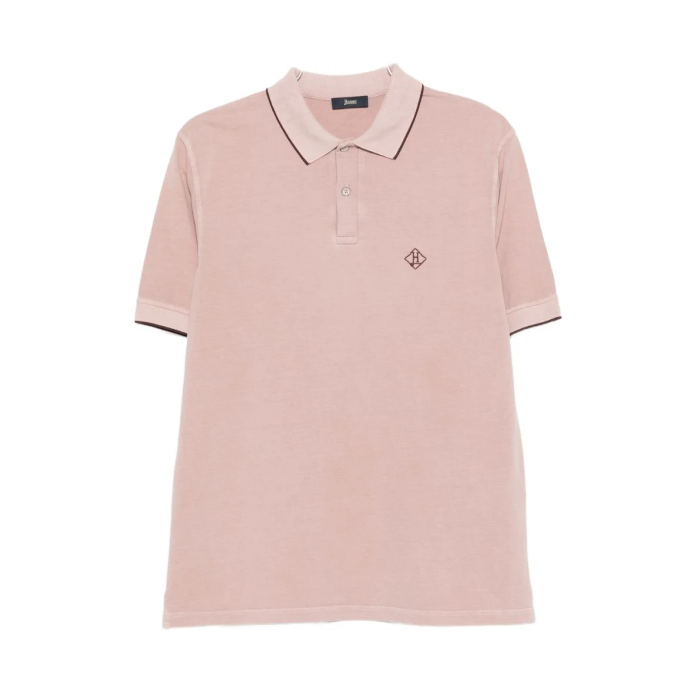 Herno Herr Rosa Toppar S, T-Shirts Och Polos Puder