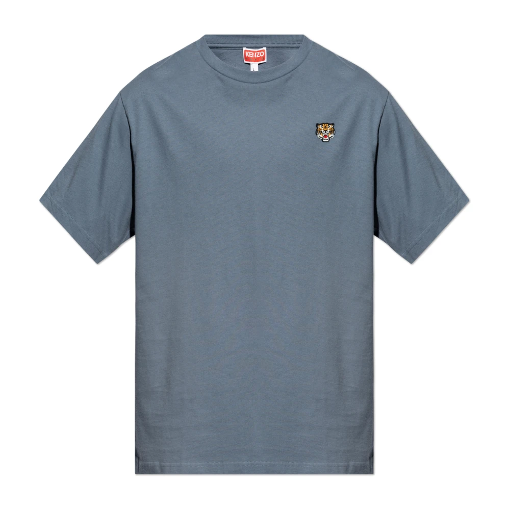 Kenzo T-shirt met een patch Blue Heren