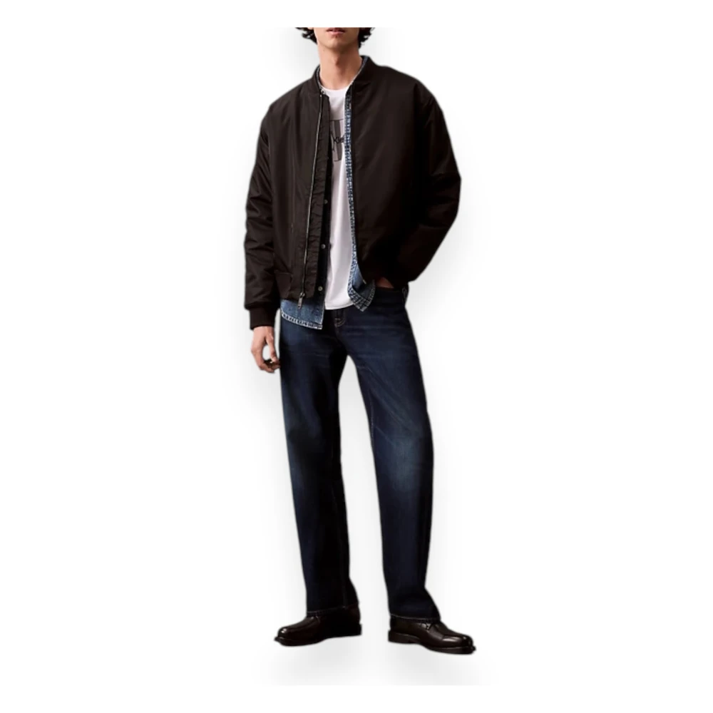 Calvin Klein Gewatteerde Nylon Hero Bomber Jas Black Heren