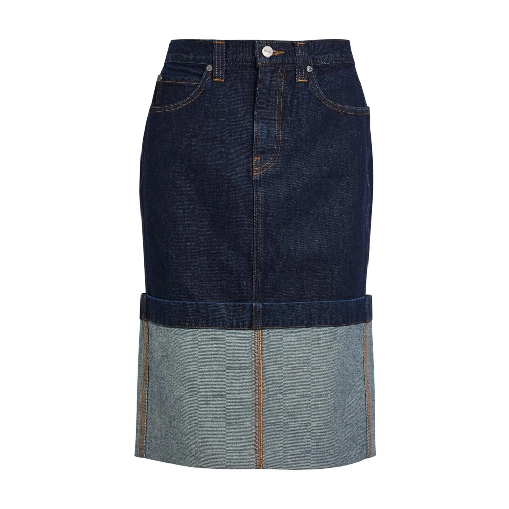 Khaite Women's Blue Denim Skirts, W29, Kilian Skirt